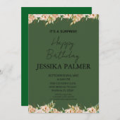 Surprise Birthday Invitation Kaart (Voorkant / Achterkant)