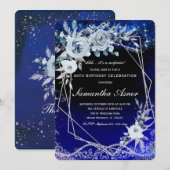 Surprise Birthday Invitation Sjabloon Kaart (Voorkant / Achterkant)