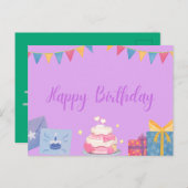 Surprise birthday party Invitation (Devant / Derrière)