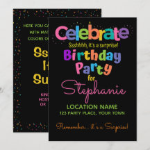 Surprise Birthday Party Invitation