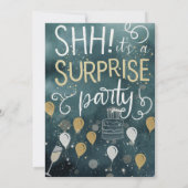 Surprise Birthday Party Invitation Kaart (Achterkant)