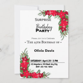 Surprise Birthday Party Invitation Kaart