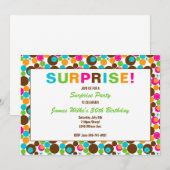 Surprise Birthday Party Invitation Kaart (Voorkant / Achterkant)