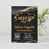 Surprise Birthday Party Invitation Kaart (Staand voorkant)