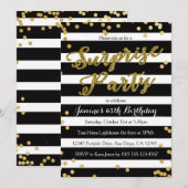 Surprise Birthday Party Invitation Kaart (Voorkant / Achterkant)