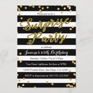 Surprise Birthday Party Invitation Kaart