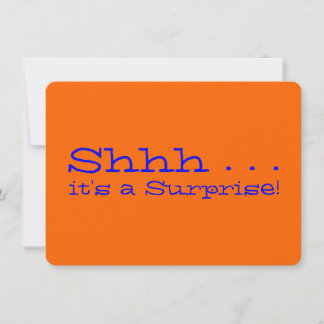 Surprise Birthday Party Invitation - Shhh Kaart