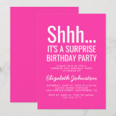 Surprise Birthday Party Kaart (Voorkant / Achterkant)