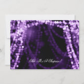 Surprise Birthday Party String Lights Paars Kaart (Achterkant)