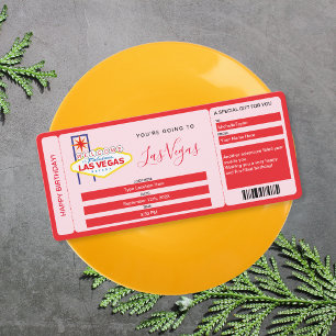 Surprise Boarding Pass Ticket Las Vegas Weekend Kaart