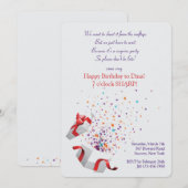 Surprise Box Birthday Party Invitation Kaart (Voorkant / Achterkant)