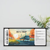 Surprise Bus Ticket Cadeaubon Kaart (Staand voorkant)