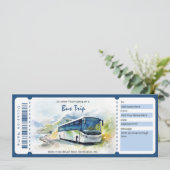 Surprise Bus Ticket Cadeaubon Kaart (Staand voorkant)