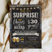 Surprise Cheers and Beers 30th Birthday Invitation