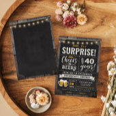 Surprise Cheers and Beers Invitation 40e anniversa