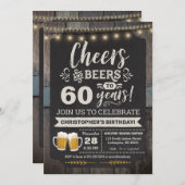 Surprise Cheers and Beers Invitation 60e anniversa (Devant / Derrière)