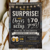 Surprise Cheers and Beers Invitation 70e anniversa