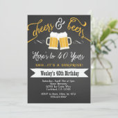 Surprise Cheers & Beers Invitation 40e anniversair (Debout devant)