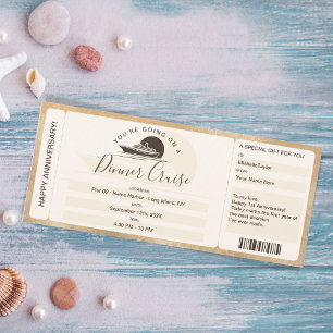 Surprise Coupon Boarding Pass Ticket Cruise Diner Kaart