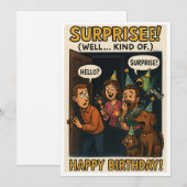 Surprise ! (Eh bien... Type de) - Drôle carte d'an (Devant / Derrière)