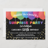 Surprise Fête Anniversaire Invitation Amusants Bal (Devant)