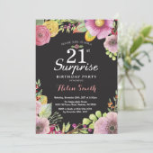 Surprise Floral 21e anniversaire Invitation pour f (Debout devant)