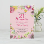 Surprise Floral 21e anniversaire Invitation pour f (Debout devant)