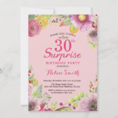 Surprise Floral 30e anniversaire Invitation pour f (Devant)