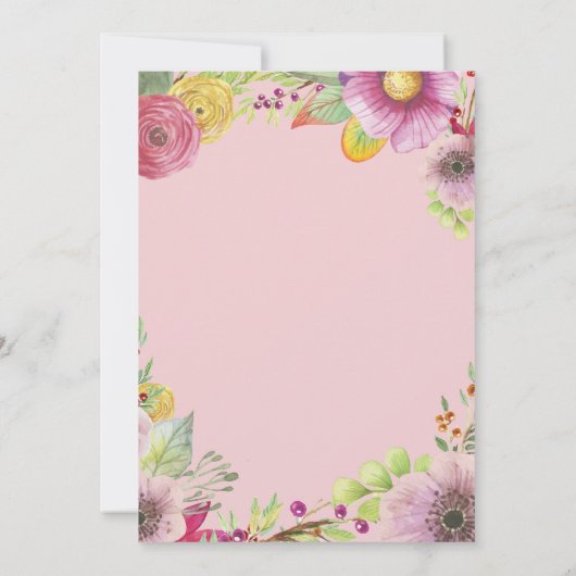 Surprise Floral 30e anniversaire Invitation pour f (Dos)