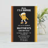 Surprise Funny Beer Mannen 42e verjaardag Kaart (Staand voorkant)