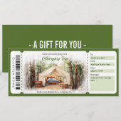 Surprise Glamping Trip Voucher Sjabloon Kaart (Voorkant / Achterkant)