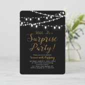 Surprise Gold 60e anniversaire de fête Invitation (Debout devant)