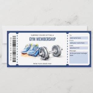 Surprise Gym Lidmaatschap Voucher Sjabloon Kaart