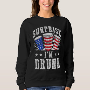 Surprise IM Drink rood wit en blauw bier bong shoe Trui