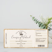 Surprise Instapass Ticket Camping Weekend Kaart (Staand voorkant)