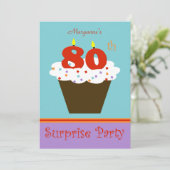 Surprise Invitation de fête de 80e anniversaire (Debout devant)