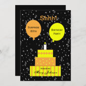 Surprise Invitation de fête de 80e anniversaire (Devant / Derrière)