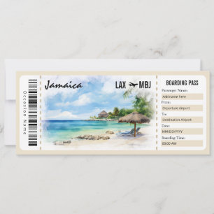Surprise Jamaica Boarding Pass Cadeaubon Kaart