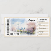 Surprise Japan Boarding Pass Cadeaubon INV Kaart (Voorkant)