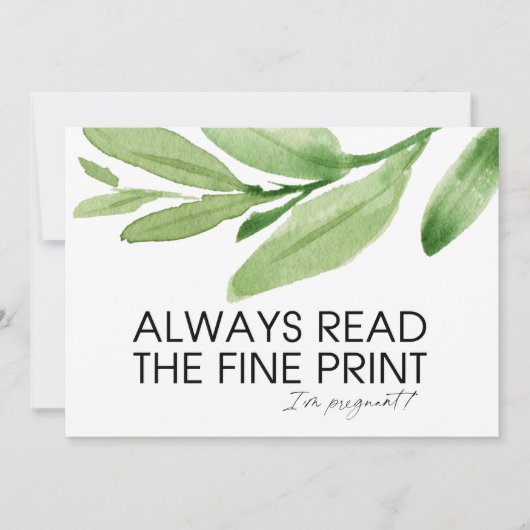 Surprise Je suis enceinte Faire-part bébé (Devant)