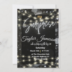 surprise moderne en noir et blanc Invitation QR rs