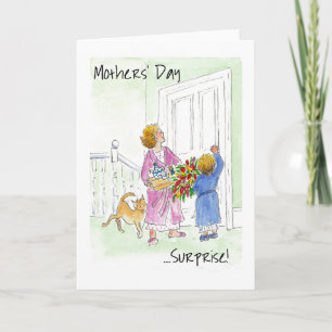 'Surprise' Moederdag-Wenskaart Kaart