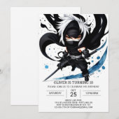 Surprise Ninja Adventure Kinderen Verjaardag Kaart (Voorkant / Achterkant)