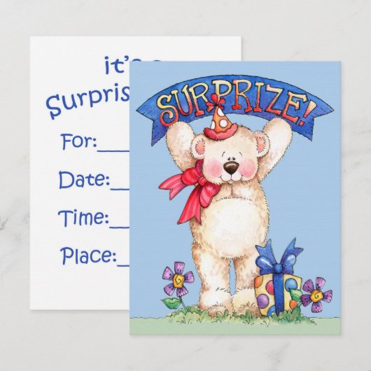 Surprise Party - Invitation (Devant / Derrière)