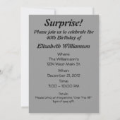 Surprise Party ! Invitations Art Déco Élégantes (Dos)