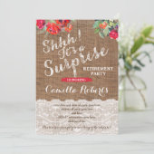 Surprise Pensioen Party Uitnodiging Kaarten (Staand voorkant)