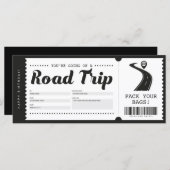 Surprise Road Trip Ticket Gift Voucher Certificate (Voorkant / Achterkant)