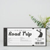 Surprise Roadtrip Ticket Cadeaubon Certificaat Kaart (Staand voorkant)