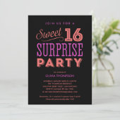 Surprise Sweet 16 Invitations (Debout devant)
