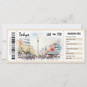 Surprise Tokyo Boarding Pass Cadeaubon INV Kaart